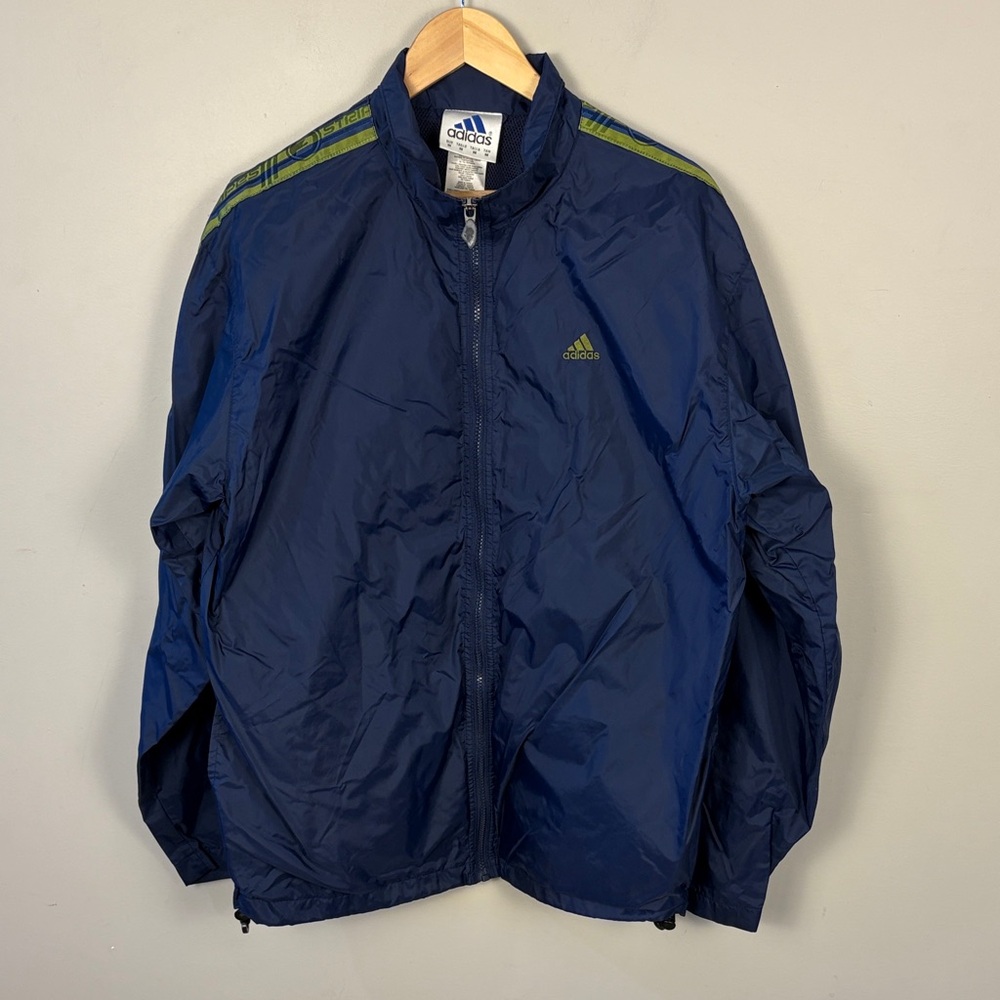 Adidas Series 3 Blue and Green Windbreaker Jacket Men's M